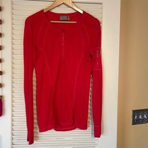 Athleta red rash guard/ top size M